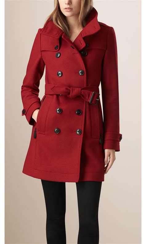 burberry funnel neck wool cashmere trench coat|Burberry kensington belted cashmere coat.